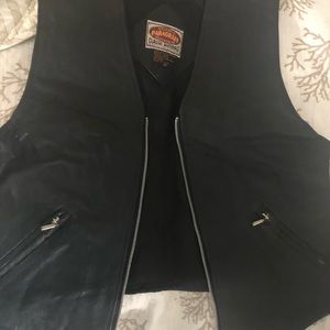Men’s Vintage Paragraff Leather Motorcycle Vest
